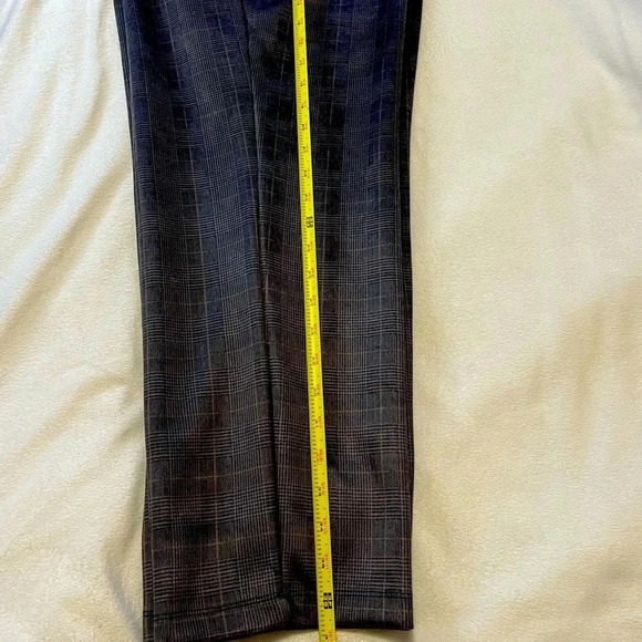 T Tahar plaid faux suede pants women plus size tummy control size 1X - Picture 16 of 17